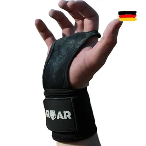 Produktbild: Roar® Crossfit Handschuhe, Hand Grip, Piloxing Handschuhe, Rep Ahead, Riemchen Turnen, Handschutz, Fitness, Wodies, Calisthenics, Weightlifting, Gym, Bars (S)