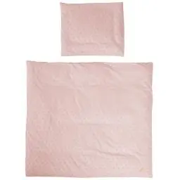 Produktbild: roba Babybettwäsche Lil Planet 80 x 80 cm - 2-teiliges Bettwäsche Set - Bio Baumwolle - GOTS und Oeko-Tex 100 zertifiziert - Rosa / Mauve