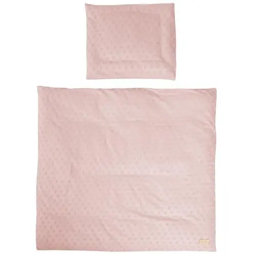 Produktbild: roba Babybettwäsche Lil Planet 80 x 80 cm - 2-teiliges Bettwäsche Set - Bio Baumwolle - GOTS und Oeko-Tex 100 zertifiziert - Rosa / Mauve