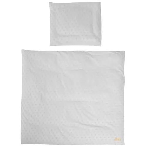 Produktbild: roba Babybettwäsche Lil Planet 80 x 80 cm - 2-teiliges Bettwäsche Set - Bio Baumwolle - GOTS und Oeko-Tex 100 zertifiziert - Grau