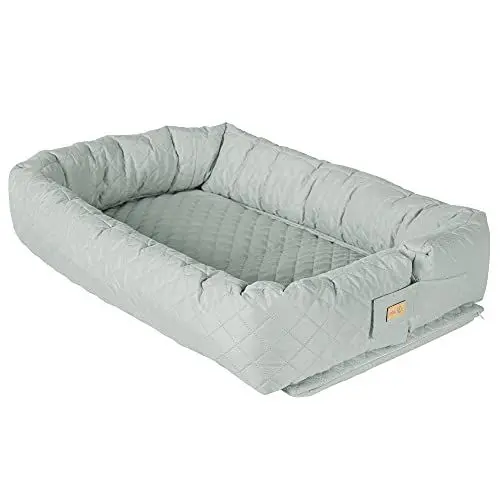 Produktbild: roba Babylounge 3 in 1 'roba style', frosty green, Wickelauflage, Bettschlange, Mittel