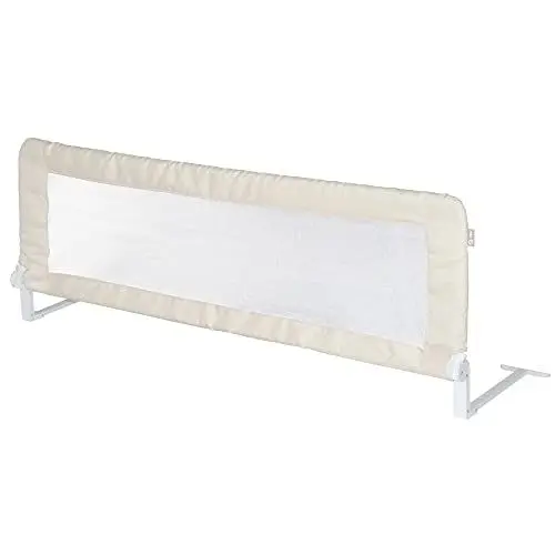 Produktbild: roba Bettschutzgitter Klipp-Klapp 150 cm - Rausfallschutz klappbar für Babys & Kinder - Schutzgitter für Kinderbetten - 50 cm hoch - Beige
