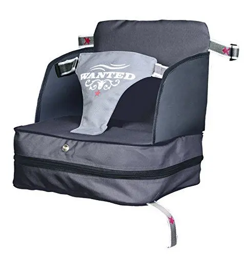 Produktbild: roba Boostersitz Rock Star Baby - Aufblasbarer Sitz mit erhöhten Seitenteilen - Mobile Sitzerhöhung für Kinder & Kleinkinder - Für zu Hause und unterwegs - Bequeme Rückenlehne - Anthrazit / Grau