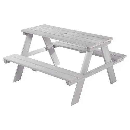 Produktbild: roba Kinder Outdoor+ Sitzgruppe - Picknick for 4 - Garten Sitzgarnitur aus wetterfestem Massivholz - 4 Plätze - Teak