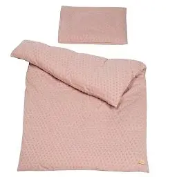 Produktbild: roba Kinderbettwäsche Lil Planet 100 x 135 cm - 2-teiliges Bettwäsche Set - Bio Baumwolle - GOTS und Oeko-Tex 100 zertifiziert - Rosa / Mauve