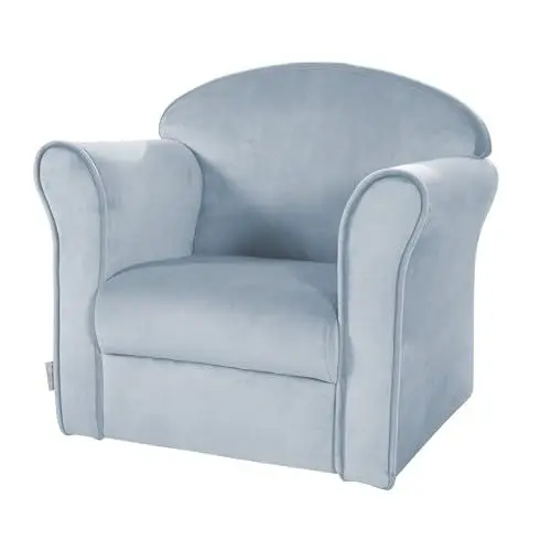 Produktbild: roba Kindersessel Lil Sofa mit Armlehnen - für Jungen und Mädchen - Bequemer Babysessel - Samtstoff blau - Mini Sessel für Baby & Kinderzimmer