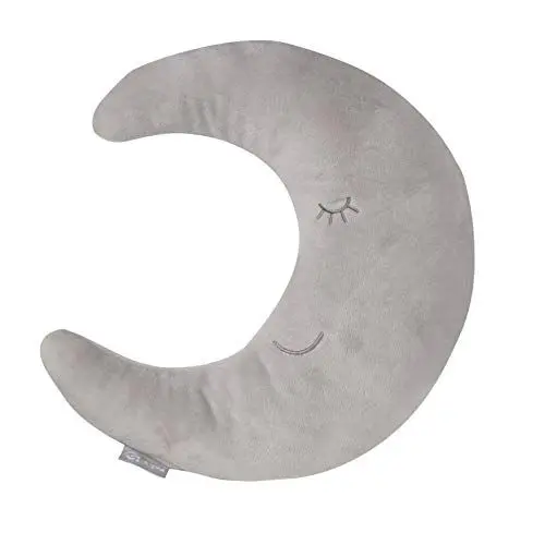 Produktbild: roba Nackenkissen in Mond Form - roba Style - Weiches Deko Kissen für Baby & Kinderzimmer - Kuschelkissen für Mädchen & Jungen - Grau