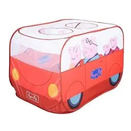 Produktbild: roba Pop-Up Spielzelt 'Peppa Pig', Zelt in Autoform, mit automatischer Klappfunktion, für drinnen und draußen, rot…