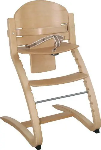 Produktbild: roba TreppenhochstuhI 'Move', von Babyhochstuhl bis Jugendstuhl in Rückenlehne und Sitz flexibel verstellbarer Hochstuhl, Holz, naturfarben