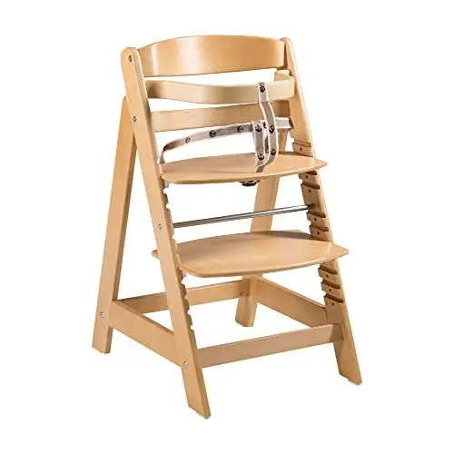 Produktbild: roba Treppenhochstuhl 'Sit Up Click', mitwachsender Hochstuhl vom Babyhochstuhl bis zum Jugendstuhl, innovativer Klickverschluss, Holz, naturfarben