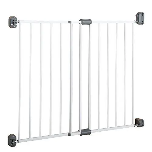 Produktbild: roba Türschutzgitter 'Easy Step', Metall Schutzgitter weiß, extra hoch, variable Breite 60-97cm