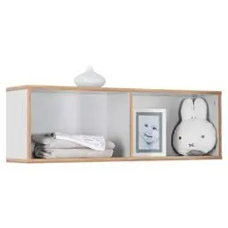 Produktbild: roba Wandregal 'Caro' passend zur Wickelkommode 'Caro', Hängeregal für Kinderzimmer, lichtgrau, Holz