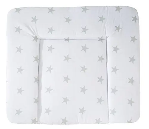 Produktbild: roba Wickelauflage Little Stars, 85 x 75 cm - Weiche Wickelunterlage - Baby Wickeltischauflage - PU beschichtet - Sterne Motiv / Weiß