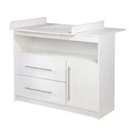 Produktbild: roba Wickelkommode 'Maren', mit abnehmbarem Wickelansatz, breit, 2 Schubladen, Wickelhöhe 90 cm