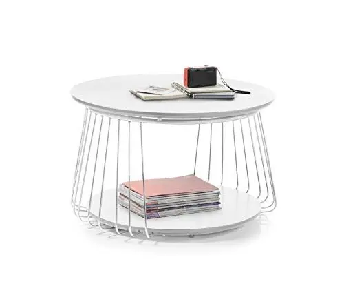 Produktbild: Robas Lund Couchtisch Beistelltisch, Holz, Weiß, BxHxT 70x42x70