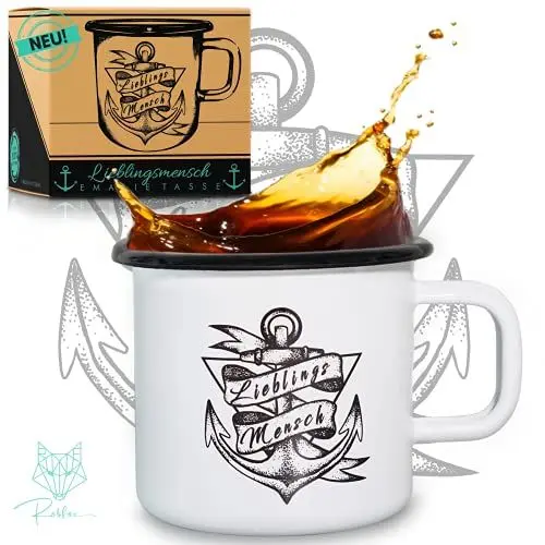 Produktbild: Emaille Tasse (Lieblingsmensch)