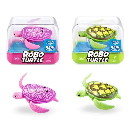 Produktbild: Robo Turtle Roboter Schildkröte (2er Pack, grün & rosa)