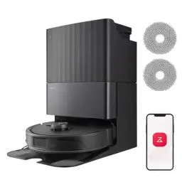 Produktbild: roborock Qrevo Master Saugroboter mit Wischfunktion&Hebarem Wischmopp, FlexiArm Design™, HyperForce® Saugkraft von 10.000 Pa, zusätzlich 2 Wischmops, Roboterstaubsauger-Set(Schwarz)