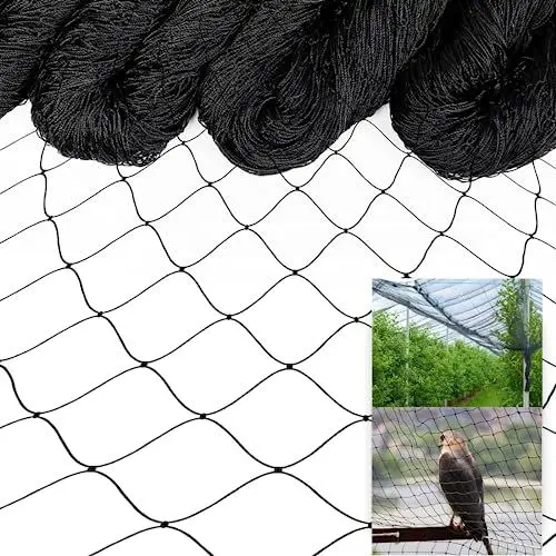 Produktbild: Robust Feinmaschig Vogelnetz, 15,24 x 15,24 m Gartennetz Teichnetz Obstbaumnetz Geflügelnetz für Bauernhöfe Weinbau und Obstgarten, 6 x 6 cm