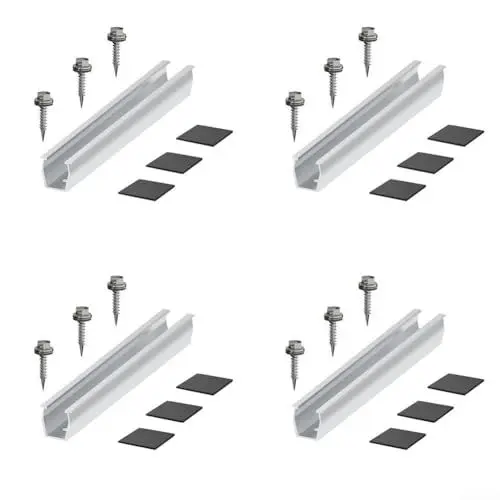 Produktbild: Robuste Aluminium-Legierung, Solarmodul-Halterung, Befestigung für Balkon-Kraftwerke, langlebige und zuverlässige Unterstützung (4 Set)