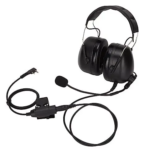 Produktbild: Robuster Funkkopfhörer mit U94 PTT für Walkie Talkies UV 5R BF 888S K Head, Extrem Langlebig, Tragbar, Kompatibel mit Kenwood TK 3107, UV 5R BF 888S, WLN KD C1