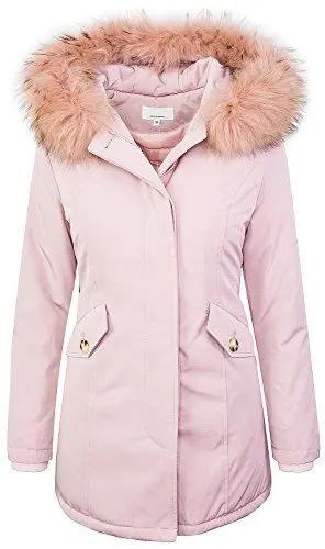 Produktbild: Rock Creek Selection Designer Damen Winter Jacke Parka Mantel Winterjacke gefüttert D-218 (Peach Gr. S / 36)