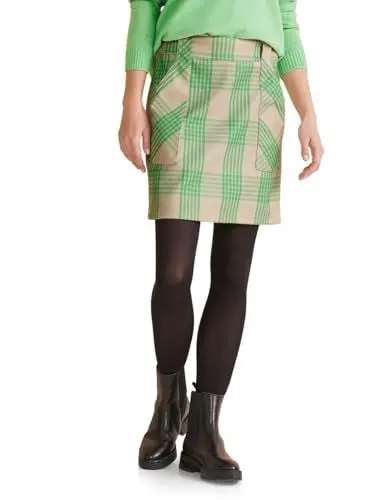 Produktbild: STREET ONE Damen A361418 Rock Kariert, Spring Sand Melange, 42W