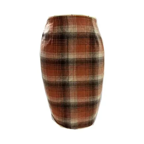 Produktbild: Rock Kariert, Wollrock Damen Winter, Damen Rock, Winterrock Damen Knielang, Strickrock Damen Kurz, Rock Damen Kariert, Rock Wolle Damen, Damenrock Winter Knielang