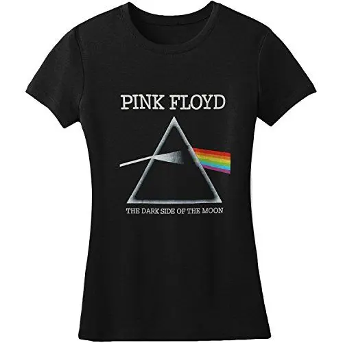 Produktbild: Rock Off Damen Pink Floyd DSOTM Refract T-Shirt, Schwarz, 38 (Herstellergröße:Large)