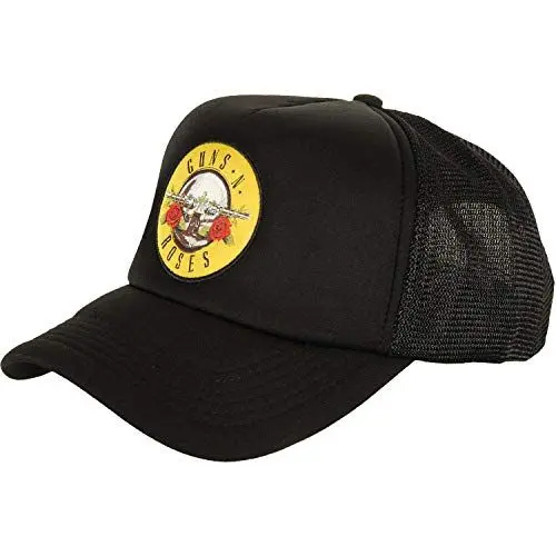 Produktbild: Rock Off Guns N Roses Baseball Cap Classic Band Logo Nue offiziell Schwarz Mesh Trucker One Size