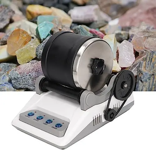 Produktbild: Rock Tumbler Machine Kit,Elektrisch Poliermaschine für Kinder und Erwachsene Steinpolierer Set Professionelle Steintrommel, für Verwandeln Sie raue Steinbrocken in schöne