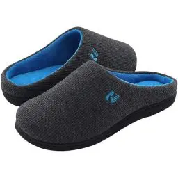 Produktbild: RockDove Herren Original Zweifarbige Hausschuhe mit Rückstellschaum,44/45 EU,Dunkelgrau Blau
