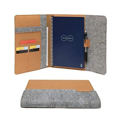Produktbild: Rocketbook Smart Notebook Schutzhülle - Hellbraun - Letter (A4), 100% recycelbar, biologisch abbaubar, Stifthalter, Magnetverschluss, Innenfach