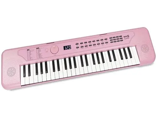Produktbild: RockJam 49-Tasten-USB-Tastatur, Klavier, Babyrosa