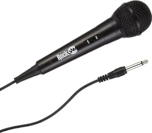 Produktbild: RockJam Karaoke Microphone Wired Unidirectional Dynamic Microphone with Three Metre Cord - Black