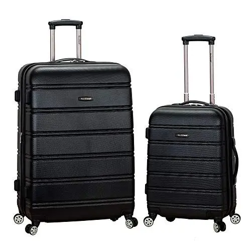 Produktbild: Rockland 2-Teilig Koffer-Set aus ABS mit Drehrollen, 51/71 cm, 200 Liter, Schwarz