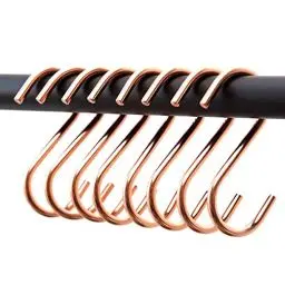 Produktbild: rod & knot S-Haken aus stabilem Metall - 8 Stück (Kupfer)