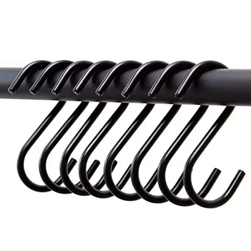 Produktbild: rod & knot S-Haken aus stabilem Metall - 8 Stück (Schwarz)