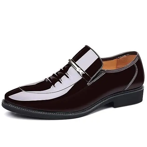 Produktbild: Rodawu Mokassins Herren Leder Sommer Elegant Klassisch Casual Loafers Bootsschuhe Braun 46EU