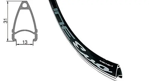 Produktbild: Rodi Unisex – Erwachsene Airline Evo Felge, Schwarz, 13-62232L