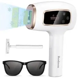 Produktbild: Rodzon IPL Geräte Haarentfernung Laser für Männer und Frauen, 999,999 Lichtimpulse Laser Haarentfernung mit 5 Energiestufen, Epilierer Damen für Achseln, Gesicht, Bikini (Weiß)