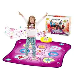 Produktbild: Rodzon Tanzmatte Kinder Spielzeug Geschenke für Mädchen Jungen Alter 3 4 5 6 7 8 Jahre Musikmatte Herausforderung Modi LED Integrierter Musik Weihnachten Geburtstag Kinderspielzeug AML9886 (Violett)