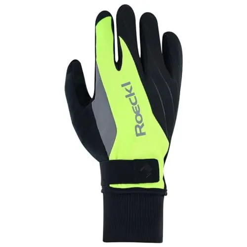 Produktbild: Roeckl Ravensburg 2 Winter Fahrrad Handschuhe lang Fluo gelb/schwarz 2024: Größe: 10