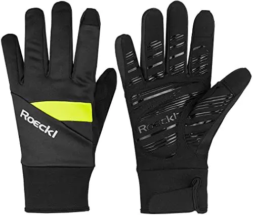 Produktbild: Roeckl Reichenthal Jr. Kinder Winter Fahrrad Handschuhe lang schwarz/gelb 2023: Größe: 5