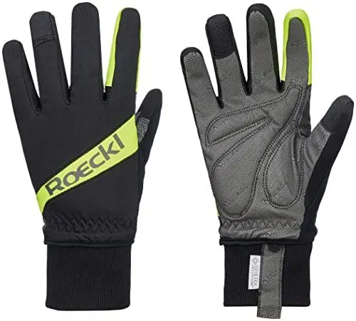 Produktbild: Roeckl Rofan Winter Fahrrad Handschuhe schwarz/gelb 2023: Größe: 11