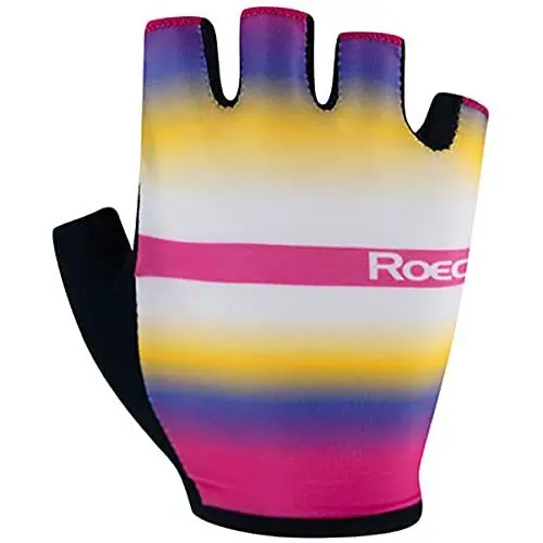Produktbild: Roeckl Tisno Kinder Fahrrad Handschuhe kurz pink/gelb 2024: Größe: 5