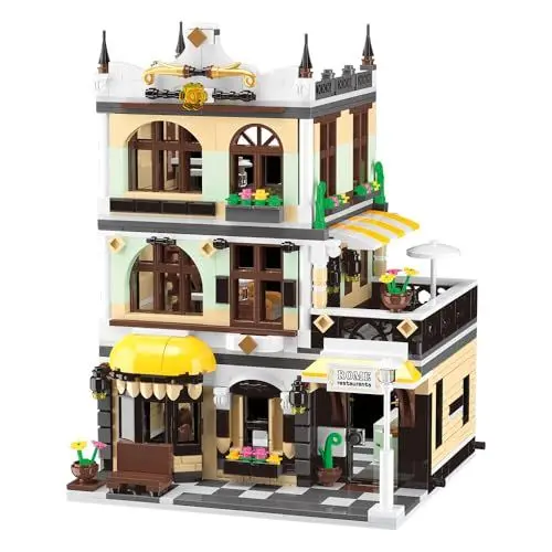 Produktbild: Römisches Restaurant Baukasten Spielzeug - 3-stöckiges Architektur Set, Mini Block Geschenk Junge Mädchen 14 Jahre alt