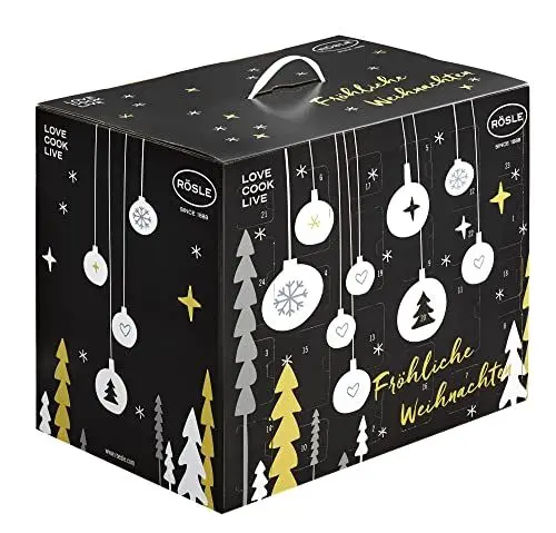 Produktbild: RÖSLE Adventskalender 2022, mit 24 Original Rösle Küchenhelfern, Mehrfarbig, 265x350x575 mm