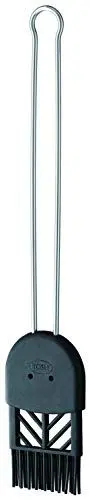 Produktbild: RÖSLE Backpinsel Silikon, Hochwertiger Pinsel zum Einfetten und Glasieren, Silikon, große Speicherkapazität, -70°C bis +220°C, Spülmaschinengeeignet, 4,5 cm, Silbern/Schwarz