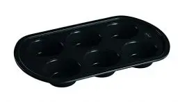 Produktbild: RÖSLE Barbecue Brat- und Backform, Hochwertige Muffinform für Gas- und Kohlegrills oder den Backofen, Hitzebeständigkeit bis 400 °C, Stahlblech antihaftbeschichtet